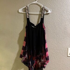 Free People Purple and Pink Knit Top